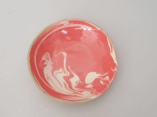 Slip marbled bowl